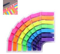 1000 Pcs Colored Sticky Notes Flags 7 Color Index Tabs Index Flag Bright Colors Fluorescent Sticky Page Markers Page Makers, Mini File Tabs Flags Colored Writable Arrow Index Tabs for Bookmarks
