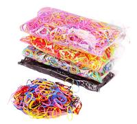 1000 Pcs Colorful Rubber Hair Ties - Small Ponytail Holders for Girls, Women & Kids - Perfect for Braiding, Rainbow Loom & Everyday Use - 1/2 Inch Size,loom bands refill