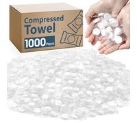 1000 PCS Compressed Towel, Mini Compressed Towel Tablets, Disposable Compressed Face Towels, Camping Towel, Portable Bulk Compressed Coin Tissues for Home, Travel, Outdoor Sports