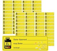 1000 pcs Date Opened Date Expired Stickers 1.5 inch Medication Instruction Pharmacy Expiration Date Drugstore Label Drug Pills EXP Dates Sticker for Inventory Pills Organized