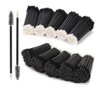 1000 Pcs Disposable Mascara Wands Dual Ended Eyelash Brush Lip Brush, Lipstick Applicator Eyebrow Spoolies Brush for Eyelash Extensions - Black