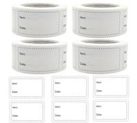 1000 Pcs Freezer Labels, 50 * 30mm Food Freezer Lables, Removable Food Stickers, Waterproof & Oil-Proof, Sticky Labels On a Roll, Easy Peel Off and Easy to Write for Freezer, Containers, Jars (Black)