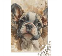 1000 Pcs French Bulldog Jigsaw Puzzle Adult Creative Rectangular Puzzle Wooden Puzzle Funny Educational Toy 1000pcs (75x50cm)