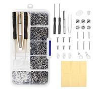 1000 PCS Glasses Repair Kit, Eyeglass Sunglass Glasses Screws, Spectacle Repair Kit with Screws, Screwdrivers, Tweezers, Nose Pads for Sunglasses and Reading Glasses, Compact Storage Case