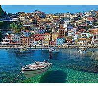 1000 Pcs Greece Parga Adults Jigsaw, Classic Educational Game Toys Home Chris 26x38cm