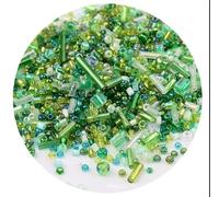 1000 Pcs Green Mixed Glass Seed Beads 1-4mm Mini Loose Beads for DIY Jewelry Making Supplies Earrings Necklaces Bracelets