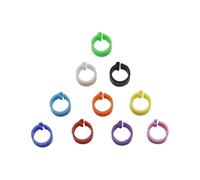 1000 Pcs Inner Diameter 8mm Height 7mm Birds Feet Rings Pigeon Dove Foot Identification Ring Farm Animal Carriers 10 Colors(10 colors x 100 pcs)