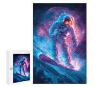 1000 PCS Jigsaw Astronaut Snowboarding in Space-1 Jigsaw Puzzles for Adults Family Activities Help The Brain Exercise Deal As Gifts for The Whole Family 1000 PCS
