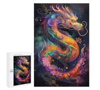 1000 PCS Jigsaw Colorful Dragon Art Print-24 Jigsaw Puzzles for Adults Family Activities Help The Brain Exercise Deal As Gifts for The Whole Family 1000 PCS