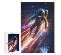 1000 PCS Jigsaw Cosmic Astronaut Rainbow Jigsaws for Adults Puzzle Stress Reliever Parent-child Interaction Unique Birthday And Xmas Gifts 1000 PCS