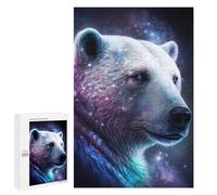 1000 PCS Jigsaw Cosmic Polar Bear Art Print-9 Adult Jigsaw Puzzles For Family Fun Parent-child Interaction Gifts for Friends And Family 1000 PCS