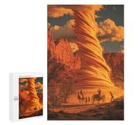 1000 PCS Jigsaw Desert Tornado Adventure Jigsaw Puzzles for Adults Family Activities Help The Brain Exercise Deal As Gifts for The Whole Family 1000 PCS