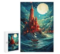 1000 PCS Jigsaw Fantasy Castle by Moonlight Jigsaw Puzzles for Adults Family Activities Help The Brain Exercise Deal As Gifts for The Whole Family 1000 PCS