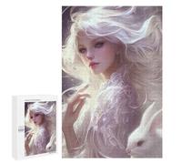 1000 PCS Jigsaw Fantasy White Rabbit Artwork Jigsaw Puzzles for Adults Family Activities Help The Brain Exercise Deal As Gifts for The Whole Family 1000 PCS