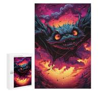 1000 PCS Jigsaw Fiery Demon Wings Artwork Jigsaw Puzzles for Adults Family Activities Help The Brain Exercise Deal As Gifts for The Whole Family 1000 PCS