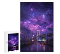 1000 PCS Jigsaw Galaxy City Lights Night Sky Jigsaws for Adults Puzzle But Fun And Humorous Challenging To Complete Unique Birthday And Xmas Gifts 1000 PCS