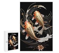 1000 PCS Jigsaw Golden Koi Japan Fish Art Adult Jigsaw Puzzles For Family Fun Parent-child Interaction Gifts for Friends And Family 1000 PCS