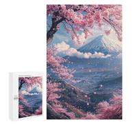 1000 PCS Jigsaw Japan Mount Fuji Sakura V2 Adult Jigsaw Puzzles For Family Fun Parent-child Interaction Gifts for Friends And Family 1000 PCS