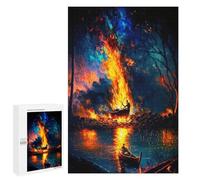 1000 PCS Jigsaw Magical Forest Fire Scene Jigsaws for Adults Puzzle But Fun And Humorous Challenging To Complete Unique Birthday And Xmas Gifts 1000 PCS