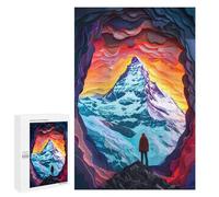 1000 PCS Jigsaw Mountain Majesty A Hiker's Perspective Jigsaw Puzzles for Adults Family Activities Help The Brain Exercise Deal As Gifts for The Whole Family 1000 PCS