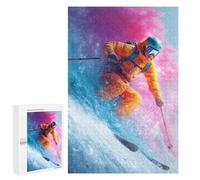 1000 PCS Jigsaw Puzzle Action-Packed Ski Adventure -2 Jigsaw for Teenagers Hand Speed Race Wishlist with Santa Claus Toys Educational Games 1000 PCS