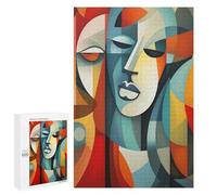 1000 PCS Jigsaw Puzzle for Adults Abstract Cubism Faces Art Adult Jigsaw Puzzle Brain Teaser Game Stress Reliever Unique Gifts for Birthday And Christmas 1000 PCS