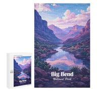 1000 PCS Jigsaw Puzzle for Adults, Big Bend National Park Vintage Poster Artwork, A Relaxing Challenge for Adult Puzzle Enthusiasts, for Cosy Nights