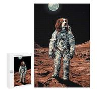 1000 PCS Jigsaw Puzzle for Adults Brittany Spaniel On Mars Puzzles for Adults Brain Teaser Game Improve Memory Birthday And Unique Gifts 1000 PCS