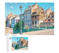 1000 PCS Jigsaw Puzzle for Adults, Colorful Strasbourg Artwork, Versatile Leisure for Adults Who Enjoy Jigsaws, for Indoor Play