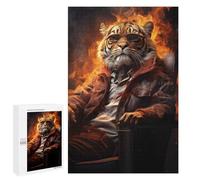 1000 PCS Jigsaw Puzzle for Adults Cool Old Lion Animal Art Adult Jigsaw Puzzle Brain Teaser Game Stress Reliever Unique Gifts for Birthday And Christmas 1000 PCS