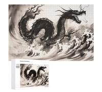 1000 PCS Jigsaw Puzzle for Adults, Dragon Eastern Mythology Artwork, Classic Jigsaw Entertainment for The Home, for Indoor Play