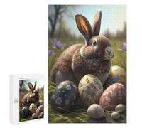 1000 PCS Jigsaw Puzzle for Adults Easter Bunny IV Adult Jigsaw Puzzle Brain Teaser Game Stress Reliever Unique Gifts for Birthday And Christmas 1000 PCS