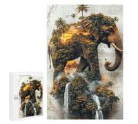 1000 PCS Jigsaw Puzzle for Adults, Elephant's Sacred Domain Artwork, A Rewarding Pastime for Dedicated Jigsaw Fans, for Indoor Play