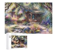 1000 PCS Jigsaw Puzzle for Adults Enchanted Forest Cottage Puzzle for Adults Fun Games Staycation Kill Time Birthday And Unique Gifts 1000 PCS