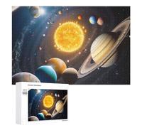 1000 PCS Jigsaw Puzzle for Adults, Exploring The Solar System A Visual Journey Artwork, A Rewarding Pastime for Dedicated Jigsaw Fans, for Family Nights