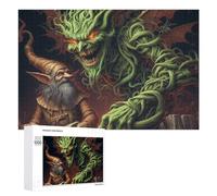 1000 PCS Jigsaw Puzzle for Adults Fantasy Demon Vs Wizard Battle Puzzle for Adults Fun Games Staycation Kill Time Birthday And Unique Gifts 1000 PCS