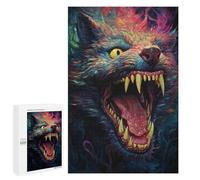 1000 PCS Jigsaw Puzzle for Adults Fiery Beast Portrait Puzzle for Adults Fun Games Staycation Kill Time Birthday And Unique Gifts 1000 PCS
