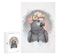 1000 PCS Jigsaw Puzzle for Adults Floral African Grey Parrot Jigsaws for Adults Anti-Stress Toys A Work of Art Unique Gifts for Birthday And Christmas 1000 PCS