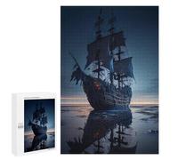 1000 PCS Jigsaw Puzzle for Adults, Ghost Ship on The Horizon Artwork, A Rewarding Pastime for Dedicated Jigsaw Fans, for Creative Downtime