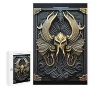 1000 PCS Jigsaw Puzzle for Adults Golden Skull Kraken Puzzles for Adults Brain Teaser Game Improve Memory Birthday And Unique Gifts 1000 PCS