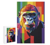 1000 PCS Jigsaw Puzzle for Adults Gorilla Pop Art Adult Jigsaw Puzzle Brain Teaser Game Stress Reliever Unique Gifts for Birthday And Christmas 1000 PCS