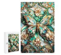 1000 PCS Jigsaw Puzzle for Adults Jade Butterfly Kintsugi Adult Jigsaw Puzzle Brain Teaser Game Stress Reliever Unique Gifts for Birthday And Christmas 1000 PCS