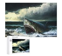 1000 PCS Jigsaw Puzzle for Adults Jaws The Great White Shark Puzzle for Adults Fun Games Staycation Kill Time Birthday And Unique Gifts 1000 PCS