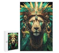 1000 PCS Jigsaw Puzzle for Adults Jungle Majesty Lion's Coronation Puzzle for Adults Fun Games Staycation Kill Time Birthday And Unique Gifts 1000 PCS
