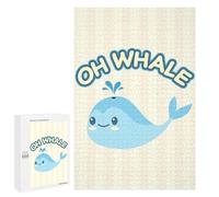 1000 PCS Jigsaw Puzzle for Adults Kawaii Cute Whale Pun Adult Jigsaw Puzzle Brain Teaser Game Stress Reliever Unique Gifts for Birthday And Christmas 1000 PCS