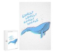 1000 PCS Jigsaw Puzzle for Adults Lonely Whale Text Version Adult Jigsaw Puzzle Brain Teaser Game Stress Reliever Unique Gifts for Birthday And Christmas 1000 PCS