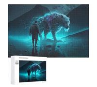 1000 PCS Jigsaw Puzzle for Adults Magical Encounter in The Mountains Puzzle for Adults Fun Games Staycation Kill Time Birthday And Unique Gifts 1000 PCS