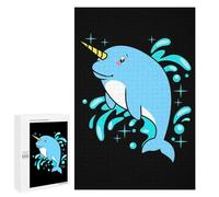 1000 PCS Jigsaw Puzzle for Adults Narwhal Cute Sea Unicorn Adult Jigsaw Puzzle Brain Teaser Game Stress Reliever Unique Gifts for Birthday And Christmas 1000 PCS
