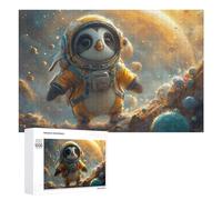 1000 PCS Jigsaw Puzzle for Adults Penguin Astronaut in Space Puzzle for Adults Fun Games Staycation Kill Time Birthday And Unique Gifts 1000 PCS
