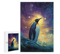 1000 PCS Jigsaw Puzzle for Adults Penguin Starry Night Adult Jigsaw Puzzle Brain Teaser Game Stress Reliever Unique Gifts for Birthday And Christmas 1000 PCS
